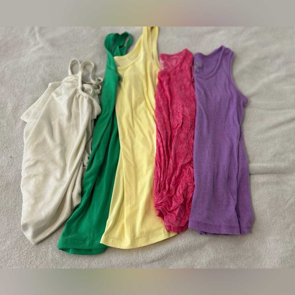 Lot of 5 Juniors Tank Tops Justice Wonder Nation No Boundaries Size XL / 15-17